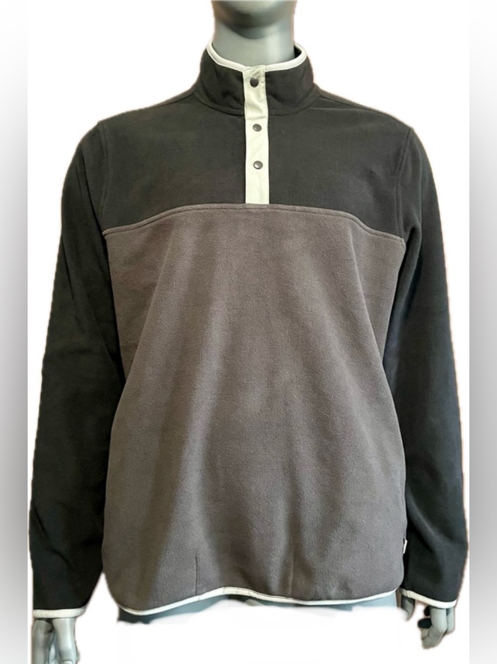 NWT Men's Blake Shelton & Lands End collection XL Dark Grey/Grey Fleece